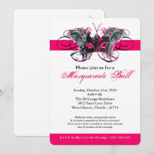 Roze Vlinder Masker Masker Kostuum Halloween Kaart (Voorkant / Achterkant)