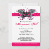 Roze Vlinder Masker Masker Kostuum Halloween Kaart (Voorkant)