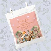 Roze Vlinder Meisje Woodland Dieren 1e verjaardag Bedankzakje