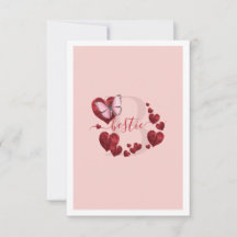 Roze vlinder met hartvormige bladeren beste vriend