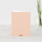 Roze vlinder met hartvormige bladeren kaart (Achterkant)