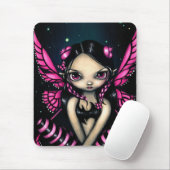 "Roze vlinder" Mousepad Muismat (Met muis)