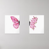 Roze vlinder muurkunst sets (Voorkant)