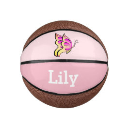 roze vlinder - naam toevoegen basketbal