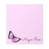 "Roze vlinder" Notitieblok (Voorkant)