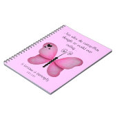 Roze Vlinder Notitieboek (Linkerzijde)