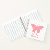 Roze vlinder notitieboek (Binnen)