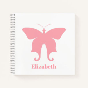 Roze vlinder notitieboek