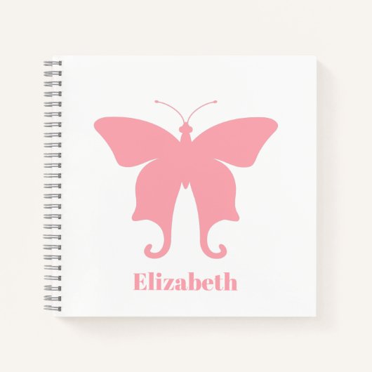 Roze vlinder notitieboek (Voorkant)