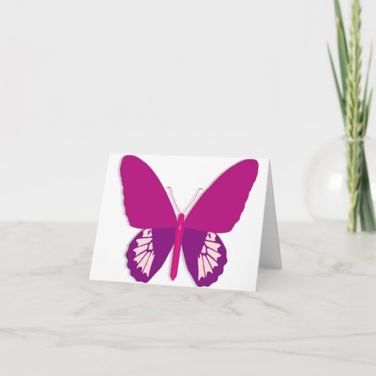 Roze Vlinder Notitiekaarten (Voorkant)