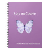 Roze vlinder op de cursus en andere herinneringen notitieboek (Voorkant)