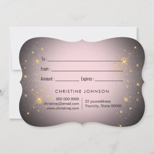 roze vlinder op zwarte achtergrond cadeaukaart kaart (Achterkant)