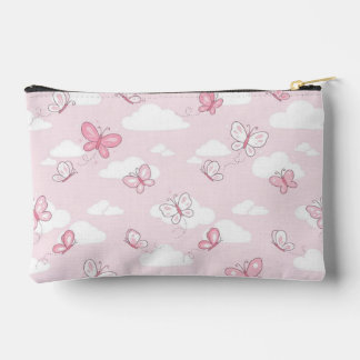 Roze Vlinder Pastelwolken Geïsoleerd Etui
