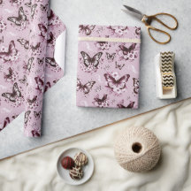 Roze Vlinder Patroon Geschenk