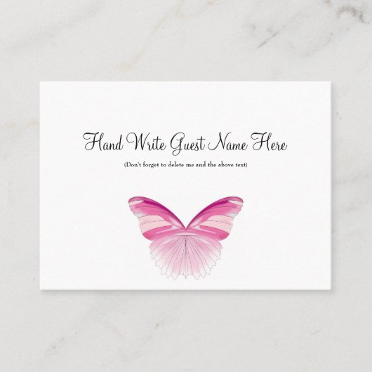 Roze Vlinder - Plaats kaarten Plaatskaartje (Voorkant)