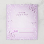 Roze vlinder plaatskaartje (Buitenkant ongevouwen)