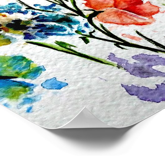 Roze vlinder poster (Hoek)