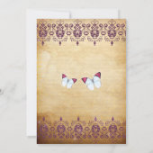  roze vlinder Quinceañera Kaart (Achterkant)