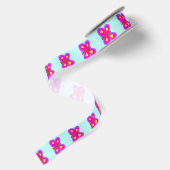 roze vlinder satijnen lint (Achterkant)