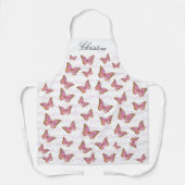 roze vlinder schort (Voorkant)