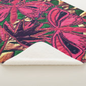 Roze vlinder sherpa deken (3/4)