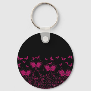 roze vlinder sleutelhanger