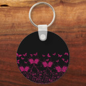 roze vlinder sleutelhanger (Voorkant)
