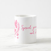 Roze Vlinder Spreid je vleugels en vlieg Koffiemok (Center)