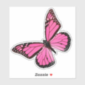 roze vlinder sticker (Vel)