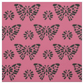 Roze vlinder stof (Swatch)