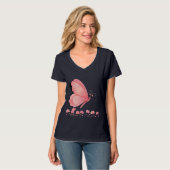 Roze vlinder t-shirt (Voorkant volledig)