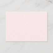 Roze vlinder thema | Baby showers luierloof Informatiekaartje (Achterkant)