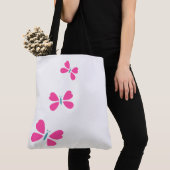 Roze vlinder tote bag (Dichtbij)