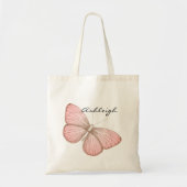 Roze vlinder tote bag (Voorkant)