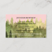 Roze Vlinder tuin ideeën rustieke Bos camping Visitekaartje (Achterkant)