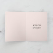 Roze Vlinder Verjaardag Kaart (Binnen)