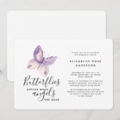 Roze vlinder | Viering van het leven Kaart (Voorkant / Achterkant)