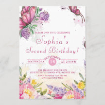 Roze Vlinder Waterverf Bloemen Verjaardag