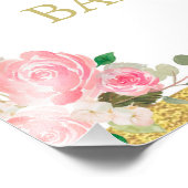 Roze vlinder welkom teken foto afdruk (Hoek)