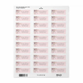 Roze Vlinder Wilde Bloem Retouradres Etiket (Full Sheet)