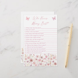 Roze Vlinder Wilde Bloemen Wie Kent Mamma Spel