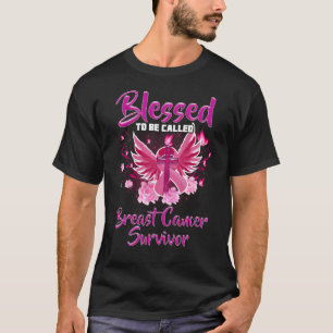 Roze vlinder zonder borst om borstkanker te noemen t-shirt