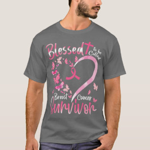 Roze vlinder zonder borst om borstkanker te noemen t-shirt