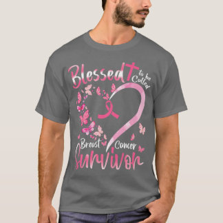 Roze vlinder zonder borst om borstkanker te noemen t-shirt