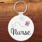 Roze vlinder zurse T-shirt met cadeau Sleutelhanger (Voorkant)