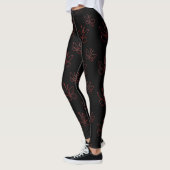 roze vlinder zwart leggings (Links)