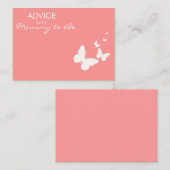 Roze vlinderadvies voor mammie als Kaart (Voorkant / Achterkant)