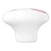 Roze vlinderbak of deurknop keramische knop (Zijkant)