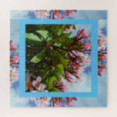  roze vlinderbloemboom, legpuzzel (Horizontaal)