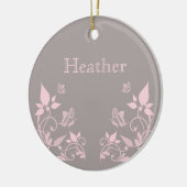 Roze vlinderbloemig Ornament (Links)